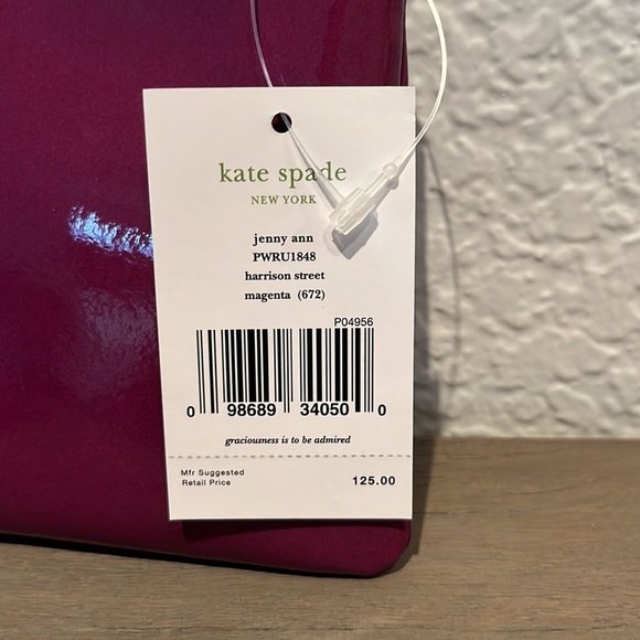 Kate Spade - Harrison Street Jenny Ann Wristlet Magenta New in box! Great gift! - Picture 4 of 9